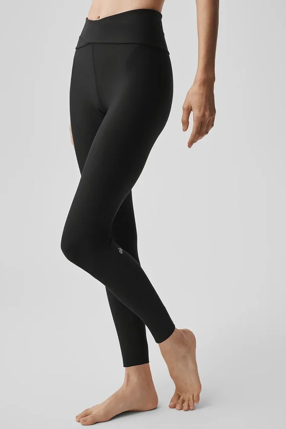 High-Waist Airlift 7/8 Horizon Tight – svart
