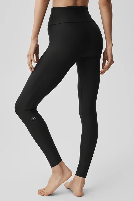 High-Waist Airlift 7/8 Horizon Tight – svart