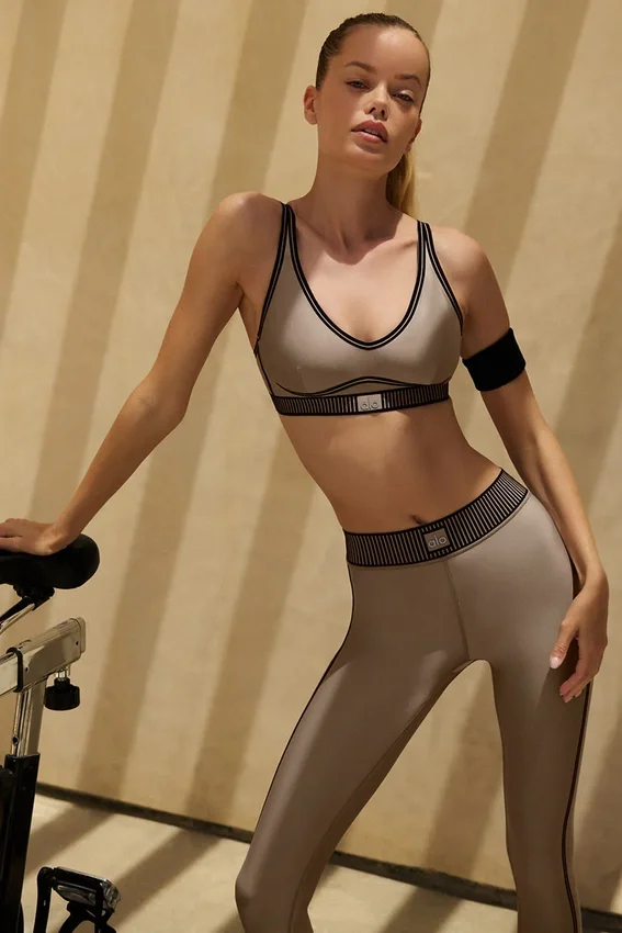 High-Waist Airlift 7/8 Line up Tights – Gravel
