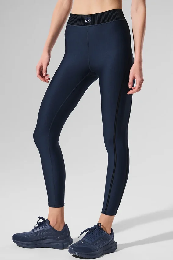 High-Waist Airlift 7/8 Line up Tights – Navy