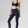 High-Waist Airlift 7/8 Line up Tights – Navy