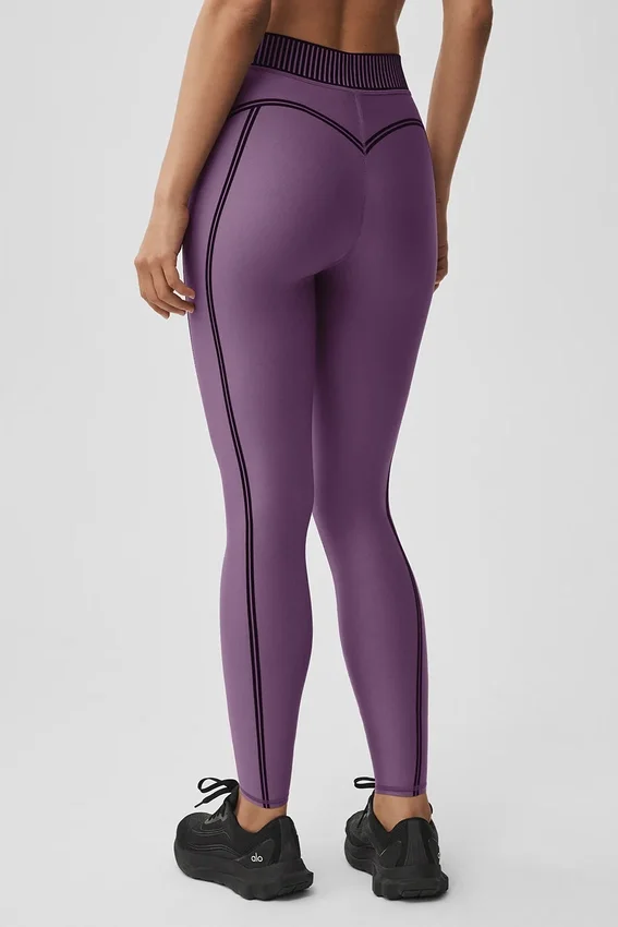 High-Waist Airlift 7/8 Line up Tights – Plum Kiss