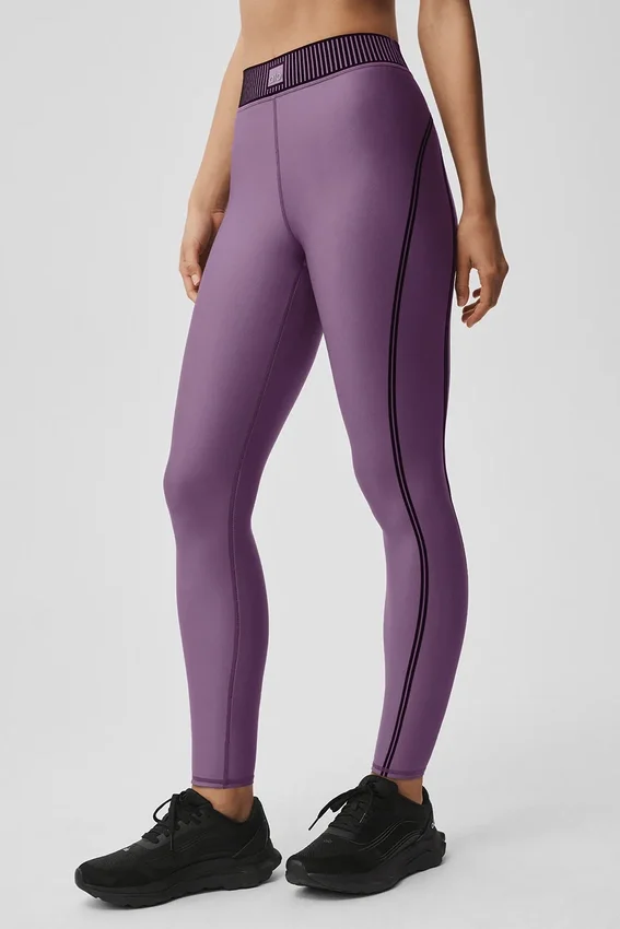 High-Waist Airlift 7/8 Line up Tights – Plum Kiss