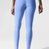 High-Waist Airlift Charger 7/8-tights – krystallklar blå/hvit