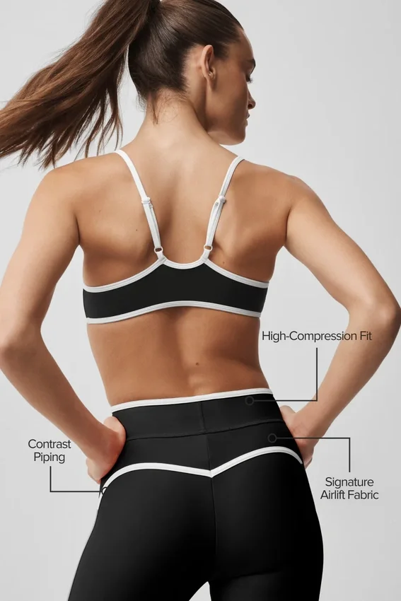 High-Waist Airlift Charger 7/8-tights – svart/hvit