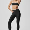 High-Waist Airlift Charger 7/8-tights – svart/hvit