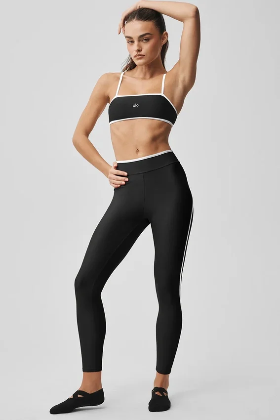High-Waist Airlift Charger 7/8-tights – svart/hvit