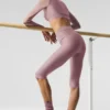 High-Waist Airlift Divine Capri – Smoky Quartz