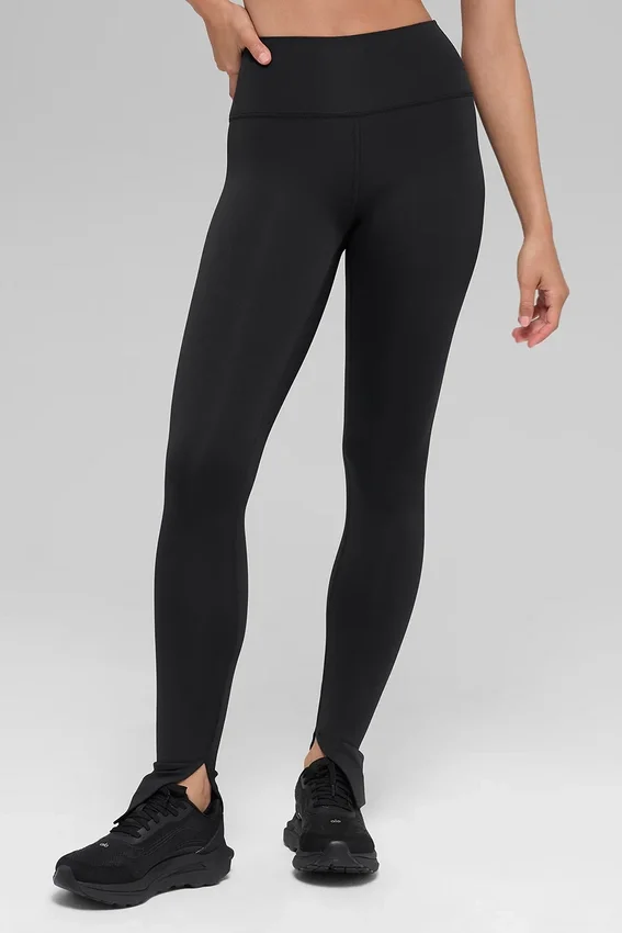 High-Waist Airlift Elongated Legging – svart