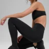 High-Waist Airlift Elongated Legging – svart
