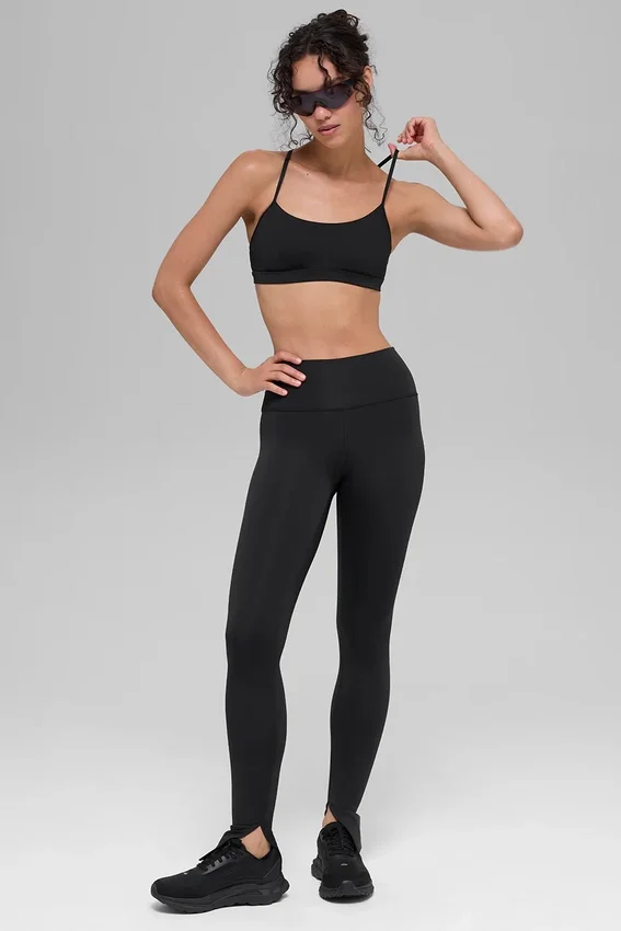 High-Waist Airlift Elongated Legging – svart
