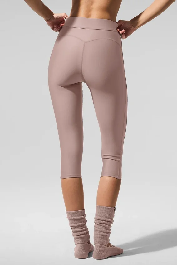 High-Waist Airlift Just Right Capri – Taupe