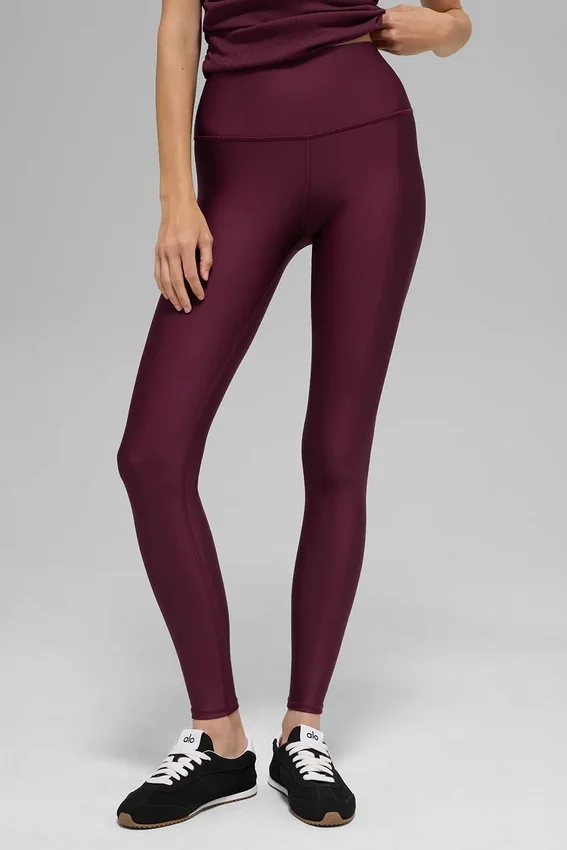 High-Waist Airlift Legging – burgunder