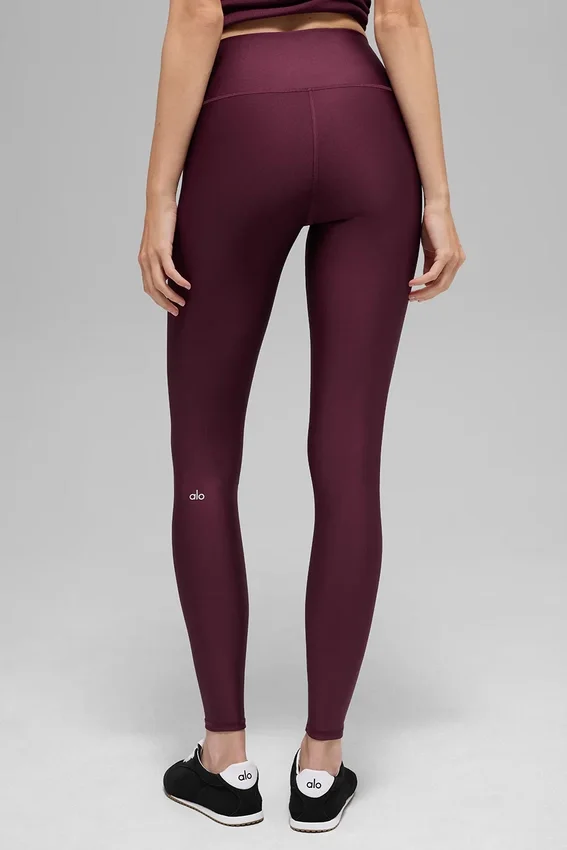 High-Waist Airlift Legging – burgunder