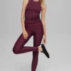 High-Waist Airlift Legging – burgunder