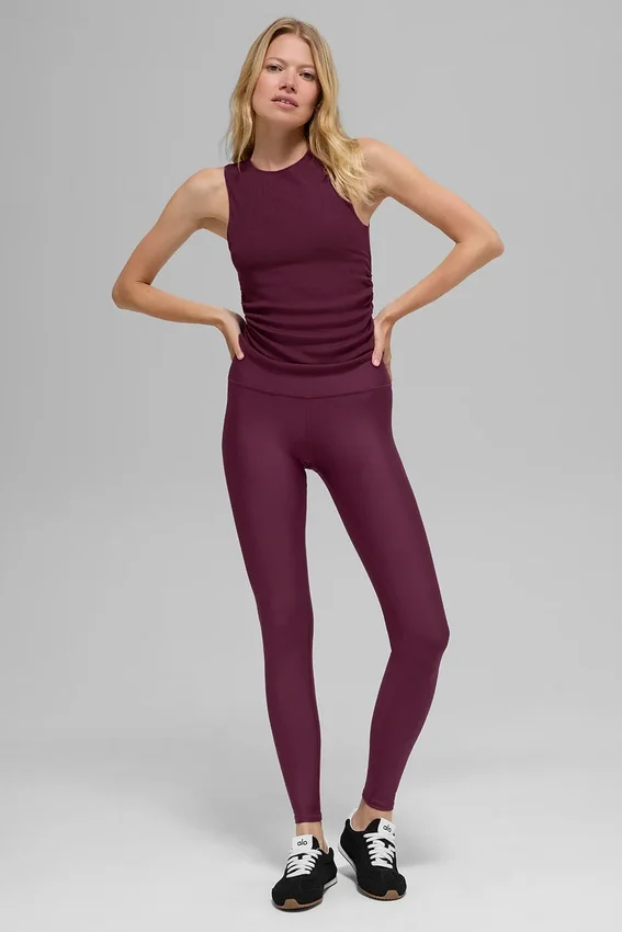 High-Waist Airlift Legging – burgunder