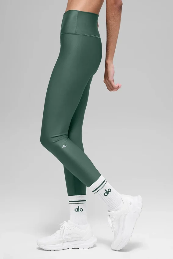 High-Waist Airlift Legging – kløvergrønn