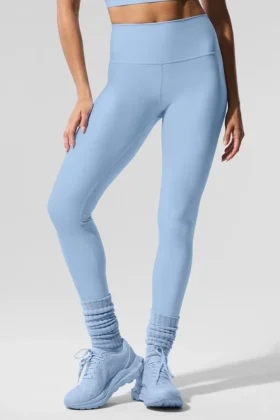 High-Waist Airlift Legging – Seashell Blue