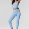 High-Waist Airlift Legging – Seashell Blue