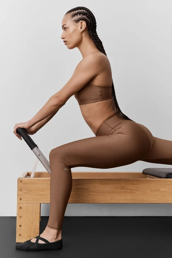 High-Waist Airlift Legging – solkysset brun