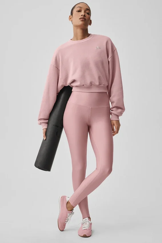 High-Waist Airlift Legging – Vintage Pink