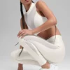 High-Waist Airlift Mesh Infatuation Tights – Ivory