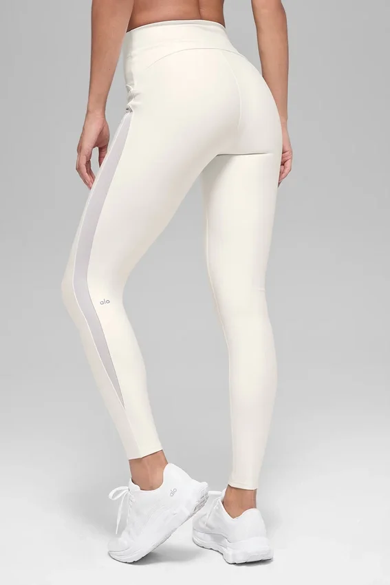 High-Waist Airlift Mesh Infatuation Tights – Ivory