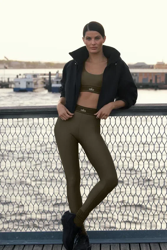 High-Waist Airlift Suit up Tights – Olive Tree/Olive Tree