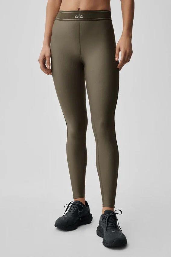 High-Waist Airlift Suit up Tights – Olive Tree/Olive Tree