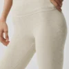 High-Waist Alosoft 7/8 Highlight Tights – Oatmeal Heather