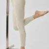 High-Waist Alosoft 7/8 Highlight Tights – Oatmeal Heather