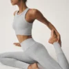 High-Waist Alosoft Lounge Tights – Athletic Heather Grey