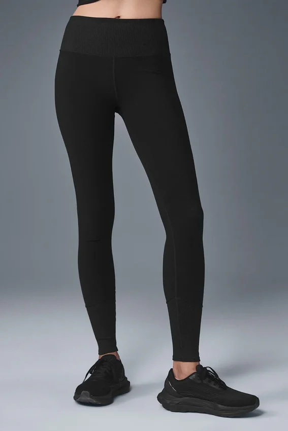 High-Waist Alosoft Tights – svart