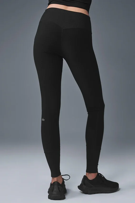 High-Waist Alosoft Tights – svart