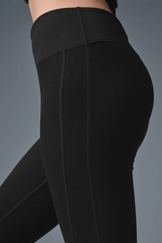 High-Waist Alosoft Tights – svart