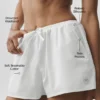 High-Waist Bomullsshorts «Real Deal» – hvit