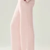 High-Waist Cashmere Bukser med rette ben i Northstar-modellen – Frosted Pink