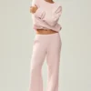 High-Waist Cashmere Bukser med rette ben i Northstar-modellen – Frosted Pink
