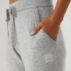 High-Waist Cashmere Jet Set-bukser – Dove Grey Heather