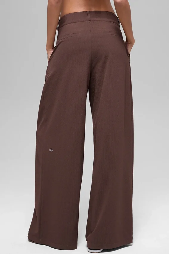 High-Waist Dreamscape-bukse (lang) – Brownstone