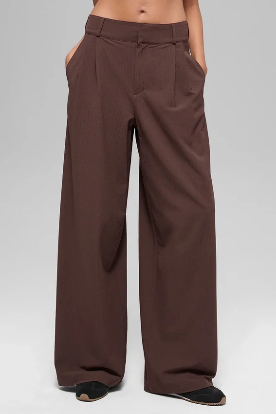 High-Waist Dreamscape-bukse (lang) – Brownstone