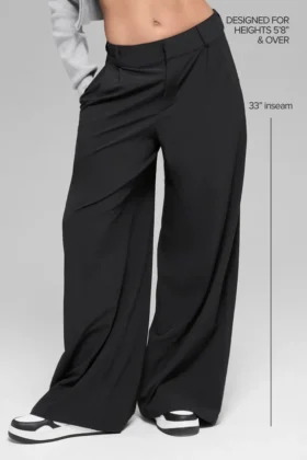 High-Waist Dreamscape-bukse (lang) – svart