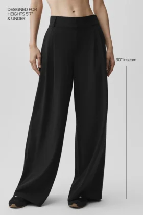 High-Waist Dreamscape-bukse (Regular) – Svart