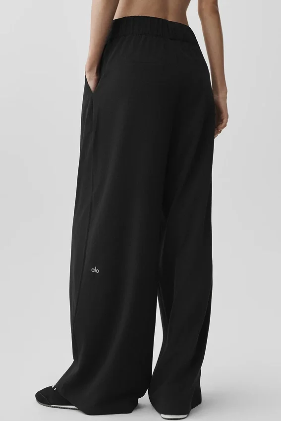 High-Waist Dreamscape-bukse (Regular) – Svart