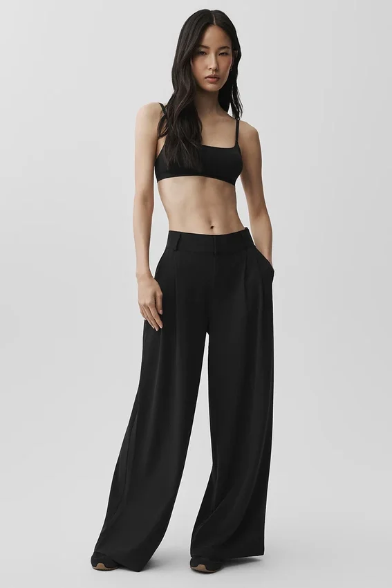 High-Waist Dreamscape-bukse (Regular) – Svart