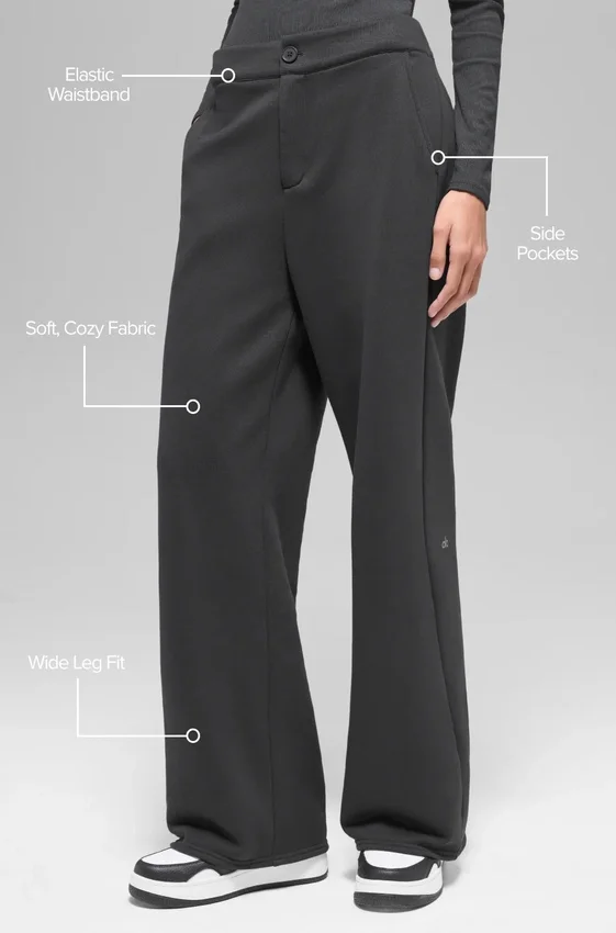 High-Waist Joggebukser – Anthracite