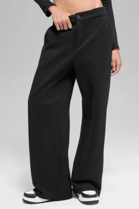 High-Waist Joggebukser – svart