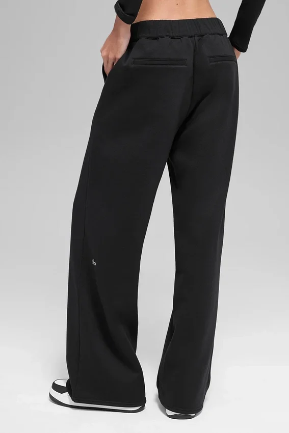 High-Waist Joggebukser – svart