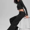 High-Waist Joggebukser – svart