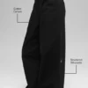 High-Waist Main Character Wide Leg Trouser – svart